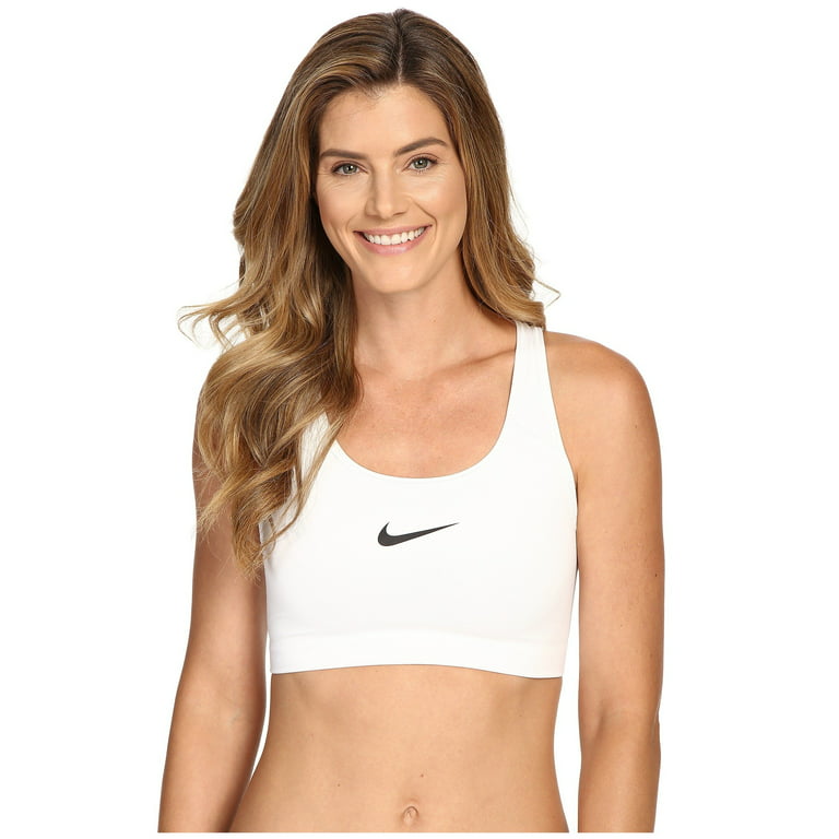 Nike 842398-100: Women's Swoosh White Sports Bra (L, White/Black