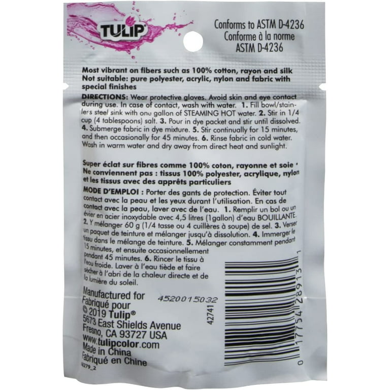 Tulip Permanent Fabric Dye 1.75 Ounces-Hot Black