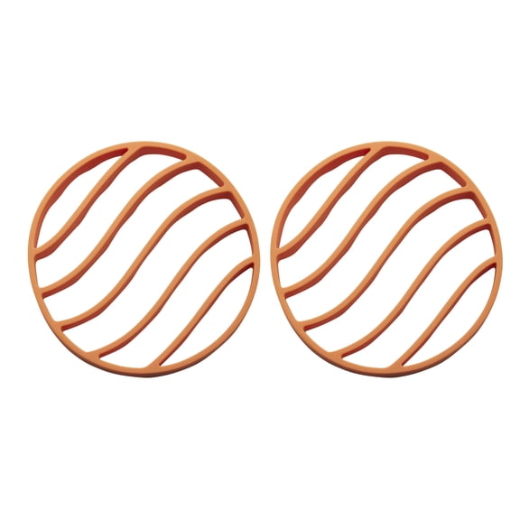 Instant Pot Official Silicone Roasting Rack, Set of 2 - Non-Stick Draining Insert for Meats, Fish & Vegetables, Compatible with 6-Quart & 8-Quart Cookers - Heat Resistant & Dishwasher Safe (Orange)