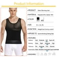 thumbnail image 6 of VASLANDA Men Body Shaper Slimming Vest Compression Shirts Tummy Control Tank Top Belly Slimmer Underwear, 6 of 7