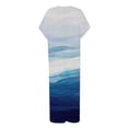 thumbnail image 5 of SMihono Robe Maxi Bohème d'Été pour Femmes Grande Taille Robe Maxi pour Femmes Plage Vacances Décontractée Ample Longue Robe Manches Courtes Robes d'Été avec Fente Robe Évasée de Plage, 5 of 5