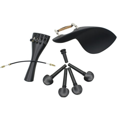 4/4 Violin Chin Rest Chinrest with Tuning Peg Tailpiece Fine Tuner Tailgut Endpin Violin Accessory