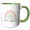 Green/White, variant on 3drose, Hola Bonita - Hello Pretty Lady or Girl in Spanish - Cute Rainbow, 11oz Mug