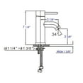 thumbnail image 4 of Pemberly Row Contemporary Brushed Nickel Single Lever Bathroom Faucet, 4 of 6