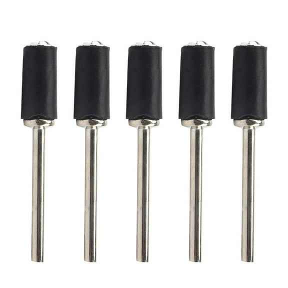 5pcs Rubber Mandrel 1/8inch Grinder Drum Sandpaper Circle Kit For Rotary Tool 6.35mm