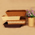 thumbnail image 1 of Storage Basket Versatile Tasteless Eco-friendly Rattan Rectangular Picnic Basket for Supermarket, 1 of 7