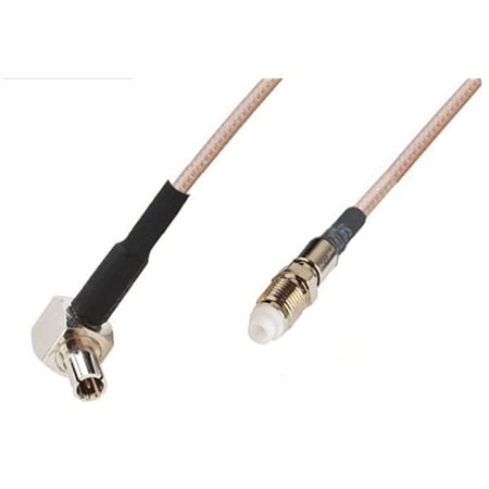 RF pigtail cable FME female to TS9 male right angle RG316 30CM