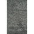 thumbnail image 4 of SAFAVIEH Laguna Neven Plush Solid Shag Area Rug, Dark Grey, 6'7" x 6'7" Round, 4 of 7