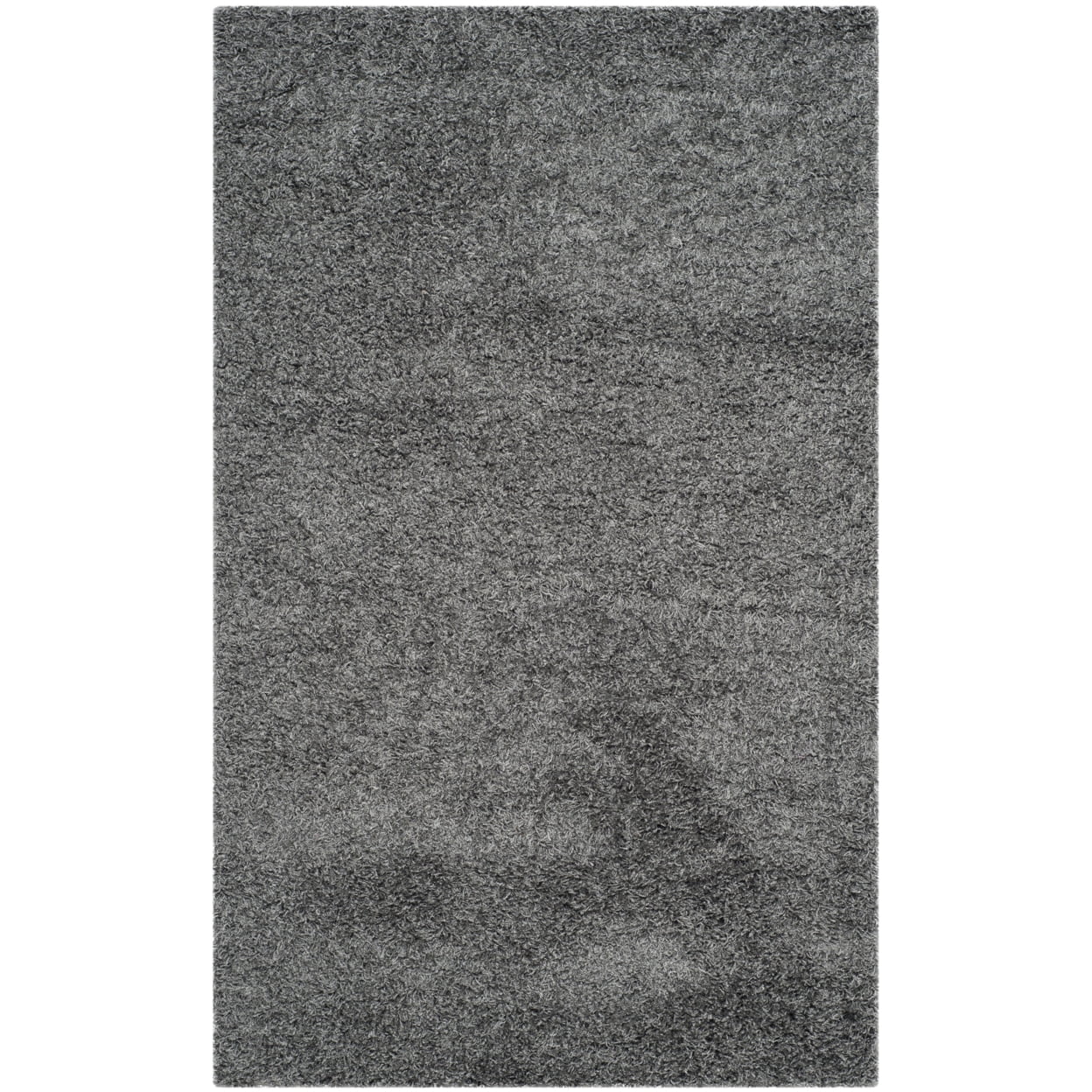 SAFAVIEH Laguna Neven Plush Solid Shag Area Rug, Dark Grey, 3' x 5'