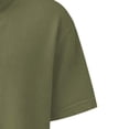 thumbnail image 3 of Short Sleeve Tops for Men Corduroy Knit Turn-Down Collar Henley Tee Shirt Solid Color Casual Summer T-shirts (M, Army Green), 3 of 6