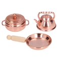 thumbnail image 2 of Doll House Pot Set, Simulation Small Decorative 1 : 12 3Pcs Doll House Accessory Metal  For Doll Accessory, 2 of 8