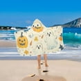 thumbnail image 2 of Yayeee Kids Hooded Towels Toddler Soft Absorbent Beach Bathing Wrap 50" x 23.5", Halloween Cute Ghosts, 2 of 5