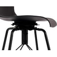 thumbnail image 3 of Andeworld 24" Swivel Bar Stools with Backs Plastic Counter Height Stools Set of 4 Metal Legs Black, 3 of 7