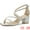 Silver, variant on Unique Bargains Women's Glitter Crisscross Strap Chunky Heels Sandals Hot Pink (Size 7)