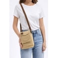 thumbnail image 4 of Vagarant Traveler 8" Tall Small Canvas Slim Sling Shoulder Bag C93.GRY, 4 of 4
