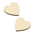 thumbnail image 3 of BESTOYARD 50Pcs Khaki Wood Heart Slices Natural Birch Tree Decoration Pieces, 3 of 4