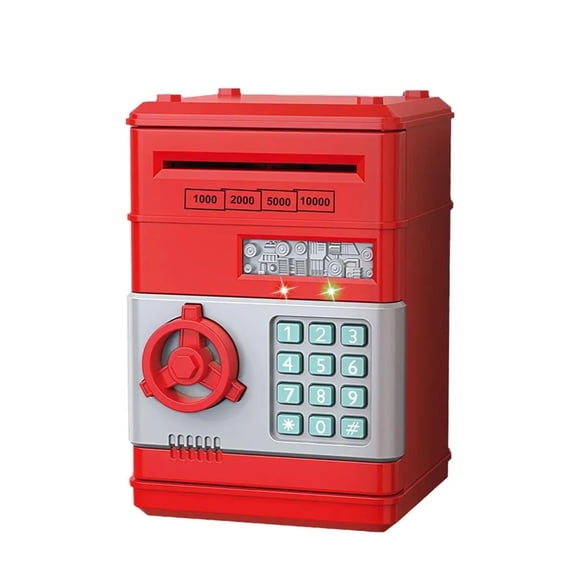 Electronic Mini Piggy Bank with Password Lock, Automatic Coin Counting Safe for Kids