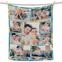 Custom Blanket Personalised Blankets for Adults Christmas Long Distance Relationship Gifts Mum Kids Family Friends Lovers Dog Pets Personalized Birthday Blankets 6Photo-1