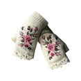 thumbnail image 3 of Outfmvch Warm Gloves Women Women Knitted Gloves, Autumn Winter Warm Gloves, Embroidered Knit Fingerless Stretchy Mitten Warm Gloves for Women White One Size, 3 of 3