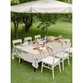 thumbnail image 4 of Outdoor Tablecloth with Umbrella Hole for Patio/Picnic/Party/Camping, Botanical Waterproof Table Cloth Rectangle Table Cover Washable, Spring Leaves Flowers Deers Birds Country Biege (60"x 84"), 4 of 8