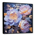 thumbnail image 2 of Designart "Retro Blue And Pink Peonies In Full Bloom" Poppies Floater Framed Wall Art Prints, 2 of 5