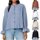 thumbnail image 1 of Sudadera con capucha gris,Camiseta sin mangas de algodón para mujer, cuello en U con hebilla, color liso, informal, para invierno, sopatenor, 1 of 8