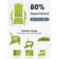 thumbnail image 5 of VOUA Folding Adirondack Chair, HDPE Plastic Patio Chairs Perfect for Outdoor, Lawn, Garden, Deck, Outside, Apple Green, 5 of 7