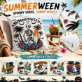 thumbnail image 2 of Throw Pillow Cover 18 Inch Square Summerween Halloween Decor Linen Single Piece, 2 of 7