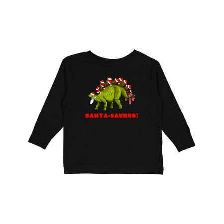 

Inktastic Santa-Saurus! Christmas Dinosaur Gift Toddler Boy or Toddler Girl Long Sleeve T-Shirt