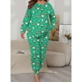 thumbnail image 3 of Cueply Womens Plus Size Pajama Set Long Sleeve Pjs for Women Soft Sleepwear Loungewear Nightwear With Pockets, 3 of 7