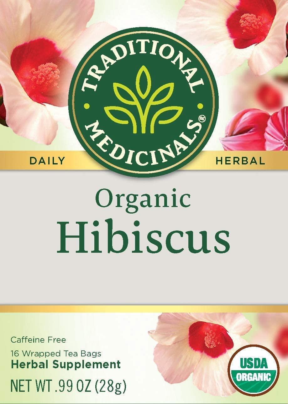 Traditional Medicinals Hibiscus Herbal Tea Organic, 16 CT (Pack - 3)