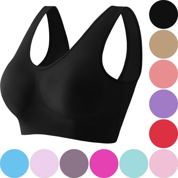Women Sports Bra Seamless Wireless Workout Gym Running Fitness Yoga Bra