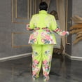 thumbnail image 4 of AURA Women Plus Size Fall Pants Set Floral Print Long Sleeve Casual Outfit Elegant Suit, 4 of 5