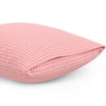 thumbnail image 5 of Mainstays Kids Microfiber Bed Sheet Set, Queen, Pink Grid, 4 Pieces, 5 of 10