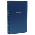 thumbnail image 1 of Biblia HarperCollins NKJV de aspecto cuero azul, letras rojas, 1 of 5