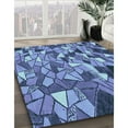 thumbnail image 2 of Ahgly Company Indoor Rectangle Patterned Crystal Blue Area Rugs, 2' x 3', 2 of 6