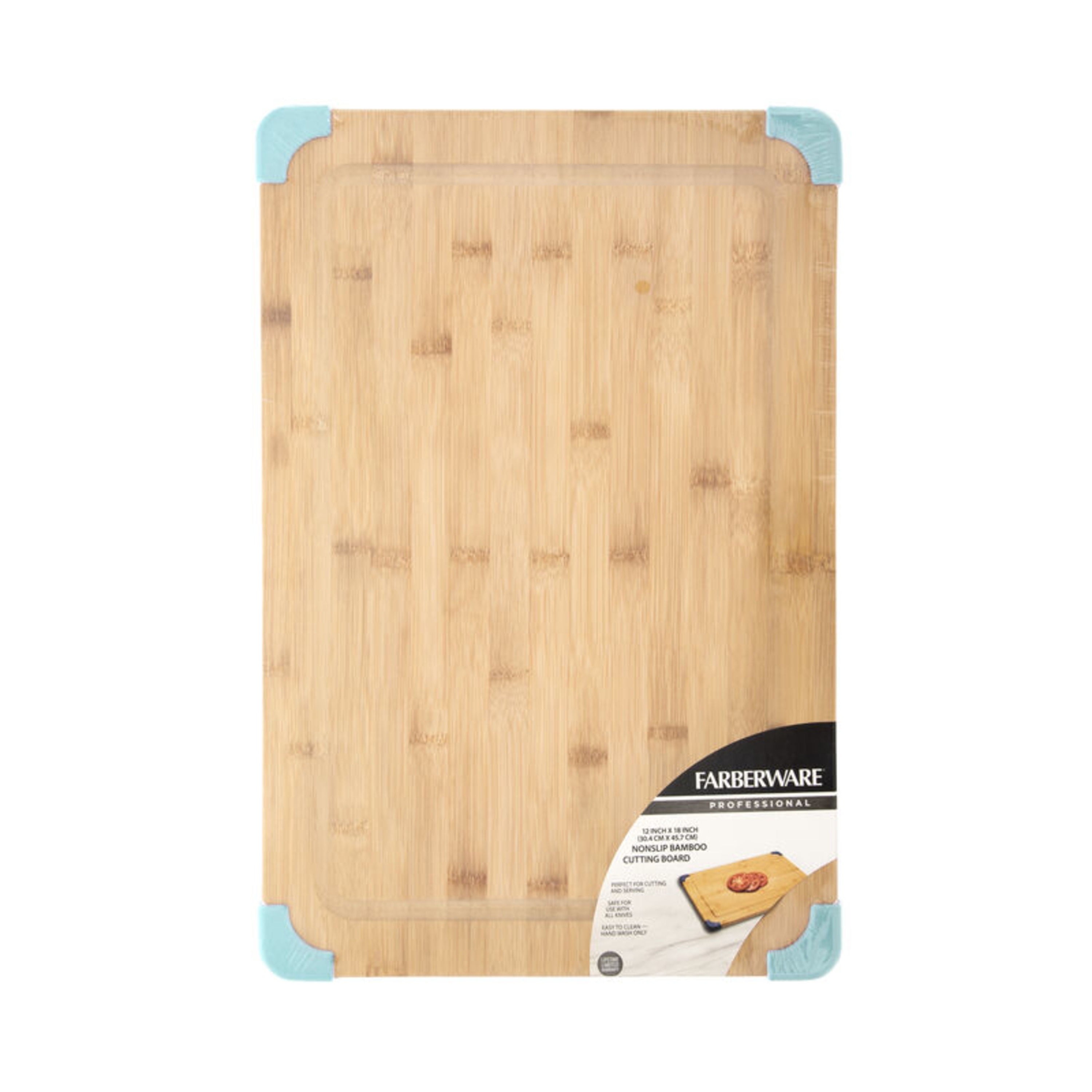 Farberware 12 Inch x 18 Inch Large Wood Cutting Board 