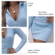 thumbnail image 3 of Vestido de manga larga con cremallera y cuello en V ANGGREK, 3 of 5