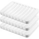 thumbnail image 1 of Silicone Soap Dish for Shower, Bar Soap Holder, Soap Saver with Drainer, Soap Tray for Bathroom Kitchen, Self-draining Waterfall, Easy Cleaning (Pack of 3) (White), 1 of 5