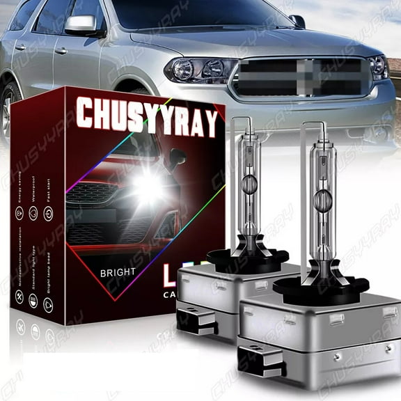 HID Xenon Headlight Bulbs Low Beam 6000K White 2Pcs for Dodge Durango 2011 2012 2013