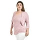 thumbnail image 2 of Blusa de encaje con torerita Roman Fashion /Tallas Extras, 162N (Rosa palo) rosa 42, 2 of 6