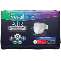 Prevail Air Overnight Adult Brief Tab Closure Size 1 Disposable Heavy Absorbency, NGX-012 - CASE of 96