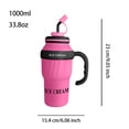 thumbnail image 3 of Promotion!Taza de coche de 33,8 OZ,hielo portátil de gran capacidad con aislamiento térmico de acero inoxidable norteamericano,nuevo,con asa, 3 of 3