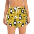 thumbnail image 4 of Lsque Cartoon Bear Yellow Printed Women's Running Shorts with Liner Pockets,Elastic Quick Dry Workout Athletic Gym Yoga Shorts,Womens High Waist Shorts-XX-Large, 4 of 9