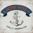 thumbnail image 2 of Everett, Tiffany 26x26 White Modern Wood Framed Museum Art Print Titled - Anchors Aweigh Border, 2 of 4