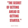 thumbnail image 2 of ArtsyQuotes 15x18 White Modern Wood Framed Museum Art Print Titled - Mark Twain Quote: Getting Started, 2 of 4