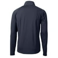 thumbnail image 3 of Men's-Cutter & Buck Navy/ Philadelphia Union Adapt Eco Knit Hybrid Recycled Raglan Quarter-Zip Top, 3 of 3