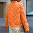 thumbnail image 5 of RYRJJ Women's Quilted Bomber Jacket Fall Winter Fashion Warm Casual Lightweight Jakcets Zip Up Outerwear Coat with Pockets(Orange,S), 5 of 8