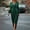Dark Green, variant on MORTTIC Women's Solid Color V-Neck Long Sleeve Dress with Asymmetrical Hem Elegant Pleated Party Maxi Dress Light Champagne,S