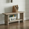 thumbnail image 3 of Alaterre Furniture Castleton 40 in. Wide Mango Wood Bench, Multifunctional Storage Bench for Entryway, Mudroom, or Kitchen, Driftwood Finish, 3 of 7